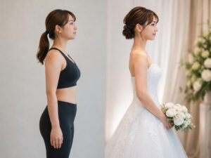 ブライダルダイエットと普通のダイエットの違いを表した女性の写真